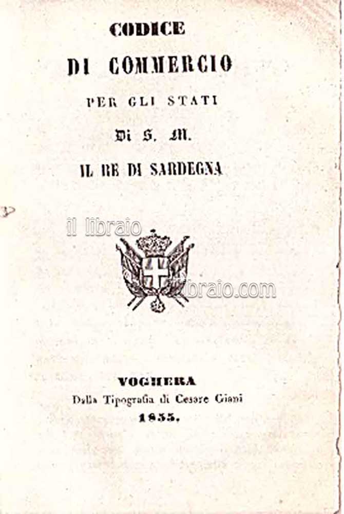 Codice di commercio per gli stati di S. M. il Re di Sardegna