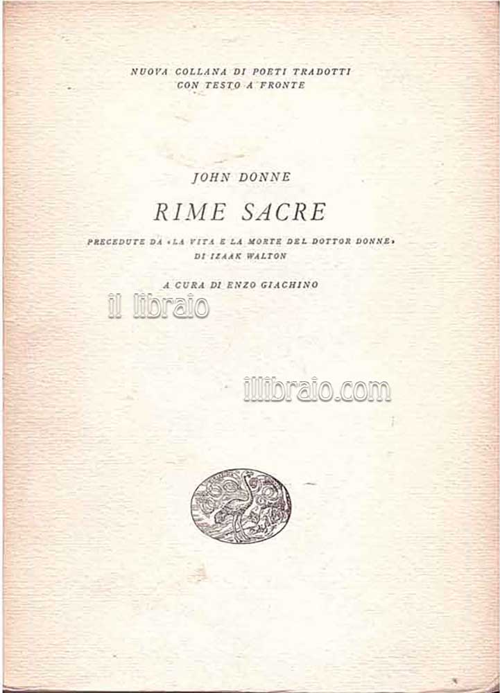 Rime sacre. Precedute da 