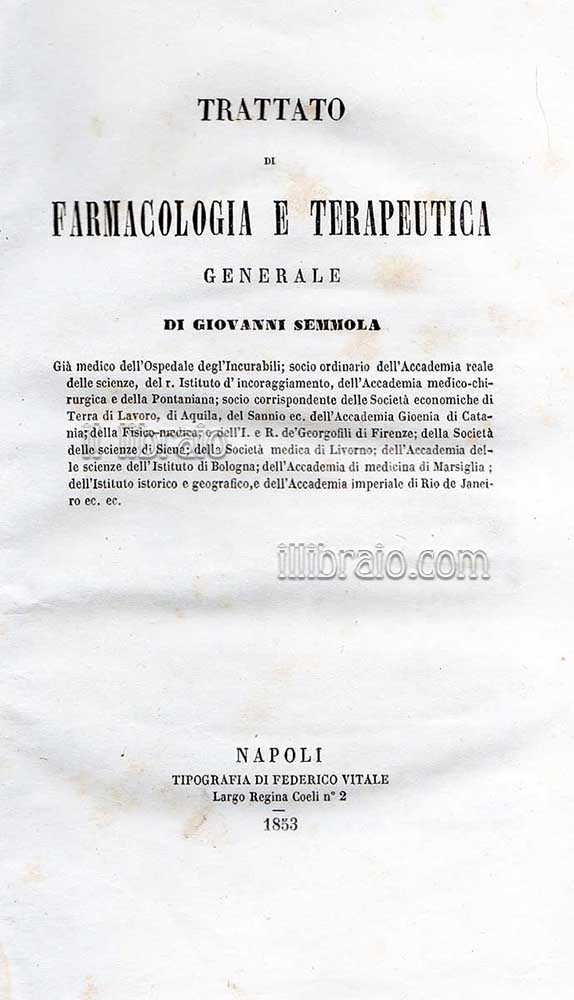 Trattato di farmacologia e terapeutica generale