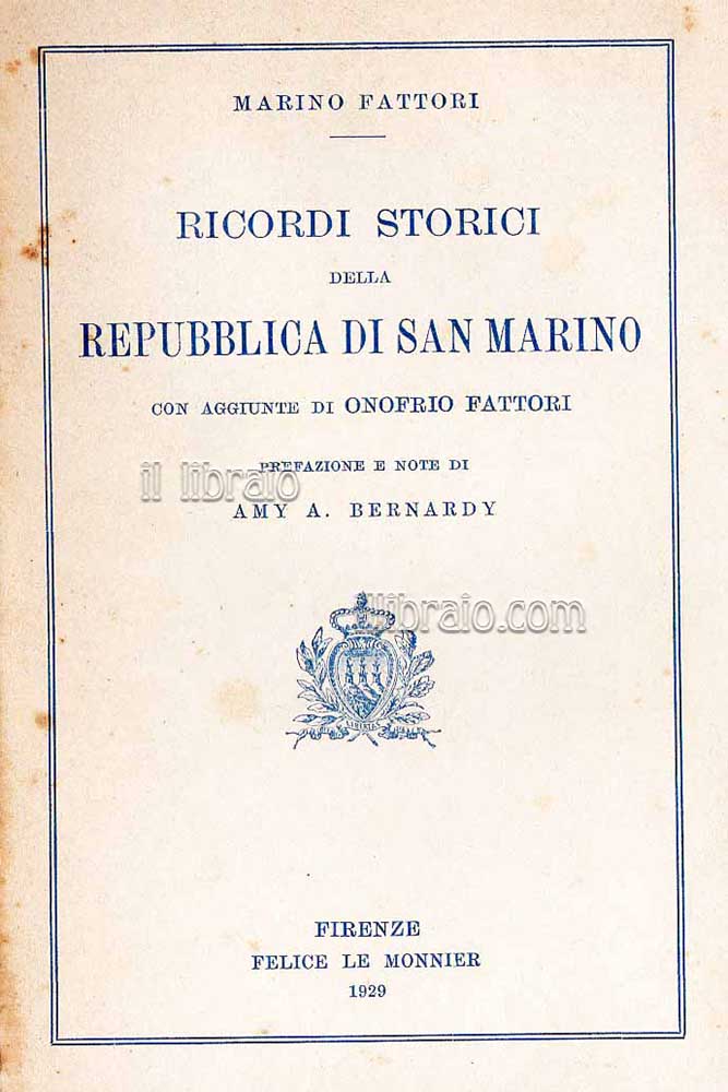 Ricordi storici della Repubblica di San Marino