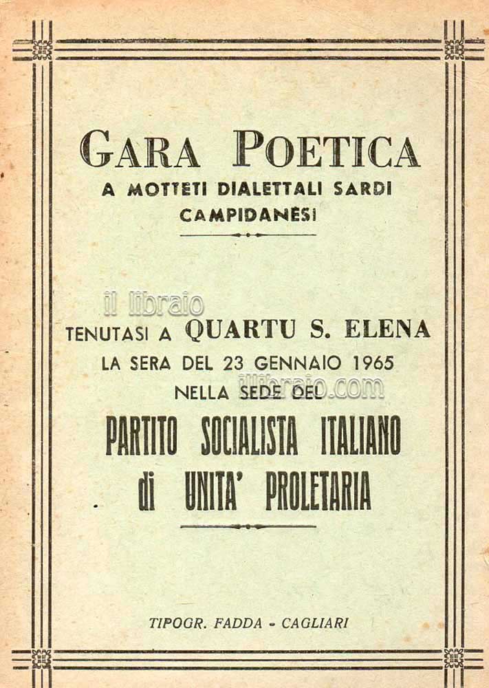 Gara poetica a motteti dialettali sardi Campidanesi