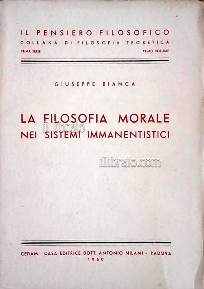 Filosofia morale nei sistemi immanentistici