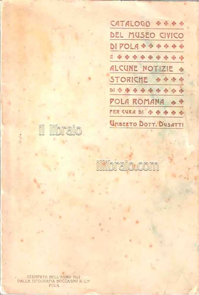 Catalogo del Museo Civico di Pola